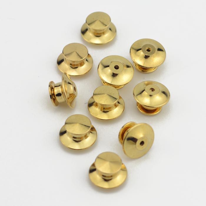 Gold Metal Enamel Locking Pin Backs to Secure Your Pins 