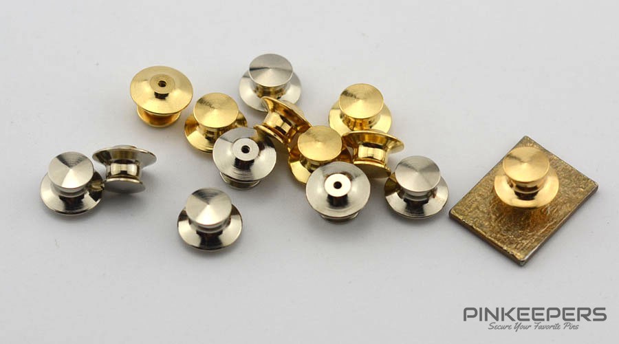 rubber pin backs - locking pin backs